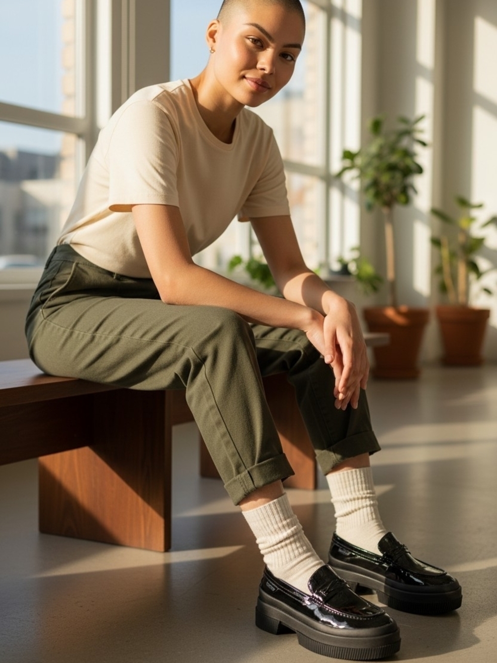 Sperry Black Patent Platform Loafers